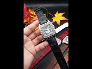 นาฬิกาผู้หญิง นาฬิกาแฟชั่น GENEVA แบรนด์แท้   ทรงสี่เหลี่ยม ประดับเพชร《 แถมฟรี !! กล่องใส่นาฬิกา 》