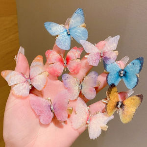 Jepit Rambut Kupu-kupu Warna Gradien: Elegan & Indah