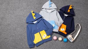 【C109】Kids Hoodie Sweater Jacket Cotton Jacket Cold weather sweaters outer wear Boy Dinosaur sweater Hoodie Jackets