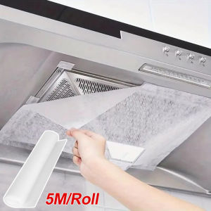 5M/ Roll Range Hood Filter Paper Disposable Kitchen Oil Absorbing Non-Woven FabricEasy To Clean Deodorize Kitchen Ventilation
