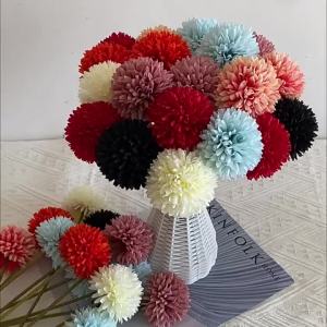 Artificial Flowers Silk Dandelion Hydrangea Home Vase Garland Wedding Bouquet Bridal Holiday Autumn Fall Decorations Party Craft