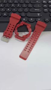 Coke Red Watch Strap Accessories For GA GD120 100 110 100C Resin Strap Case Kit Mens waterproof sports watch belt