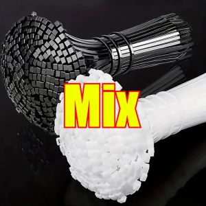 Nylon Cable Ties Adjustable Self-locking Cord Ties Straps Fastening Loop Reusable Plastic Wire Ties For Home Office