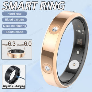 New 2025 Fashion Women Smart Ring IP68 Waterproof Super narrow 6.3mm Smarting Sleep Health Monitor Sport Pedometer Fitness Rings