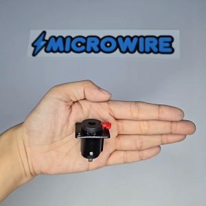 MW 6.35mm Stereo Female Jack Panel Mount TRS Female Socket Chassis Microphone Audio Cable Connector Terminal BLACK