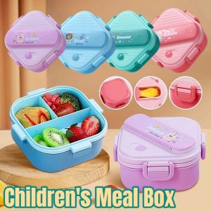 Bento Student Lunch Box Cartoon Bento Box with Compartments for Kids Girls Boys Cartoon Lunch Box