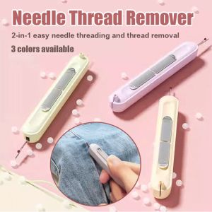 2 in 1 Needle Threader Seam Ripper Needle Threading Easy to Use Needle for Sewing Craft Knitting Sewing 穿针拆线器