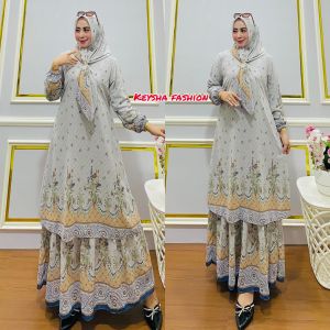 GAMIS MALAYSIA SET HIJAB SEGI EMPAT MOTOF TERBARU