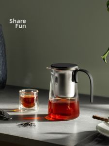 Easy-to-use Magnetic Stainless Steel Tea Pot with Glass Liner