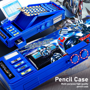 Transformers Cartoon Kids Pencil Case With Password Lock Stationery Pencil Boxes