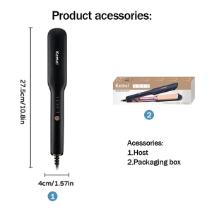 Kemei 2in1 Professional Hair Straightener& Curler Temperature Adjustment Hair Styling Tool KM-467P