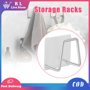 Stainless Steel Sink Sponges Holder Wall Hooks Strong Self Adhesive Sponges Drying Rack Rustproof Kitchen Accessories