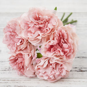 Silk Peony Artificial Flowers Pink Bouquet Pretty Autumn Arrangement Peony Fake Flower Wedding Home Garden Table Decoration