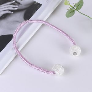 🔥Creative Magnetic Pearl Curtain Rope For Household Curtains No Punching Bandage 珍珠窗帘绳