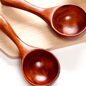 กระบวยไม้ กระบวยตักซุป กระบวยตักอาหาร ช้อนตักซุป กระบวย ช้อนใหญ่ กระบวยซุป สำหรับตักซุป แกง อาหารต่างๆ Wooden Soup Ladle