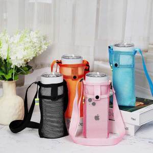 Tas Botol Minum Selempang Jaring Bottle Sling Bag Tas Botol Air Multifungsi 2 In 1 Tas Hp