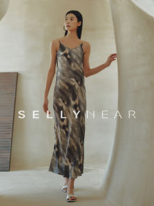 SELLYNEAR | Elegant Chinese Ink Print Maternity Dress