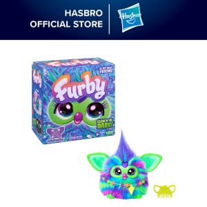 Furby Galaxy Edition Glow in the Dark 15 Fashion Accessories Interactive Plush Toys for 6 Year Old Girls & Boys & Up Voice Activated Animatronic