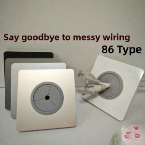 Delixi 86 Type Blank Socket Panel TV Network Cable Decorative Cover Plate Outlets Hole Blocking Wire Dressing up Dirt Cover