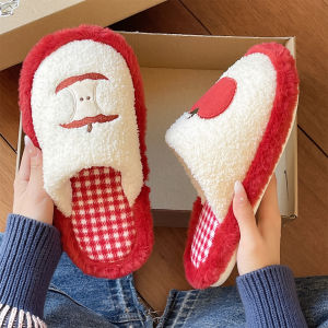 Dép Đi Trong Nhà Đế Dày Chống Trượt Cho Nữ Dép Đi Trong Nhà Bằng Vải Cotton Mùa Đông 2025 Dép Đi Trong Nhà Đế PVC