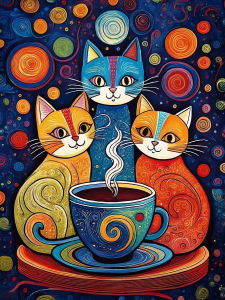 KAYOU | FramelessGeometric Abstract Animals 5D Diamond Painting Geometric Cat Murals Diy Diamond Embroidery Home Wall Decor Handicrafts