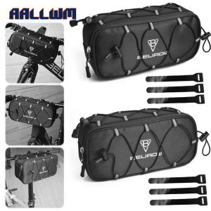 1PCS Bike Handlebar Bag Front Bike Bag for Bicycles Mountain Road Bike Fram Storage Barrel Bag with Zippers Cycling Commuter