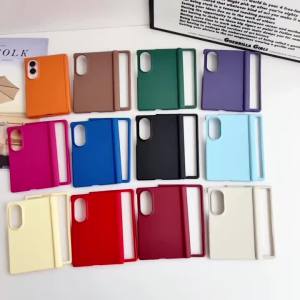 Solid Color Skin Feel Hinge Protective Hard PC Phone Case For Samsung Z Fold 8 7 6 5 4 Fold8 Ultra Shockproof Protective Cover