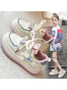 Girls Sports Shoes Casual Versatile Soft Bottom Sneakers Anti-Slip Rubber Sole Low Cut PU Leather Upgraded Summer Collection