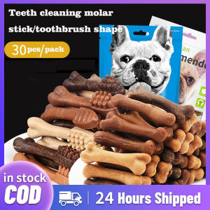 30Pcs/Pack Pet Treats: Mixed Flavors Dog Teeth Cleaning Stick Training Snacks