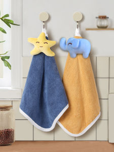 Super Absorbent Hand Towels Cute Hanging Kitchen Towels Bathroom Hand Towels Soft Cloth Handkerchiefs for Children And Adults