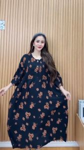 Daster Rayon Premium Busui Friendly dengan Kancing Aktif & Tali Ikat - Motif Batik Nyaman & Praktis