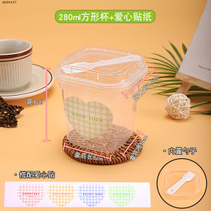 Disposable Cup for Double Skin Milk Pudding Jelly Dessert Box with Lid Yogurt Cup Ice Cream Container Sweet Treat Packaging