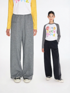 LOVESASAKIDS | Girls Comfortable Stretch Casual No Mark Straight Pants