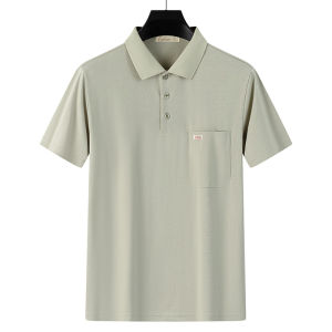 Áo Thun Nam Ngắn Tay Phong Cách Bố Mùa Hè Có Cổ Thoải Mái Cotton Vải Bông Áo Sơ Mi Có Túi Trang Phục Công Sở Thoải Mái Rộng Rãi Fit Polyester Pha Trộn