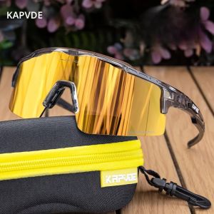 Kapvoe แว่นตาตกปลาโพลาไรซ์ UV400สำหรับขี่แว่นตาปั่นจักรยานโฟโตโครมิก MTB แว่นตาสำหรับใส่ตกปลาแว่นตาปั่นจักรยานผู้หญิงผู้ชาย