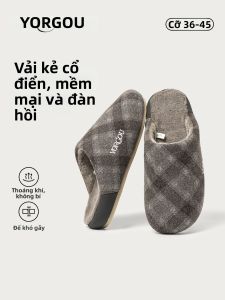 YUANGANG | Warm Plush Non-slip Mens Home Slippers