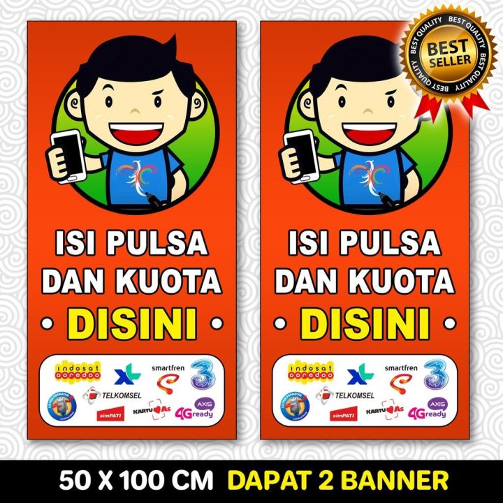 BANNER SPANDUK KONTER PULSA BELI 1 BONUS 1 | Lazada Indonesia