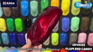 AIKKA SK40322 Plum Red | Candy Series | Automotive 2K Car Paint Motor Body Aerosol Spray Bottle Cat Kereta DIY 车漆