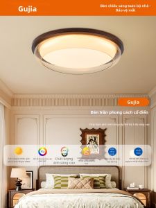 GUJIA | Đèn Trần Retro Gỗ Óc Chó
