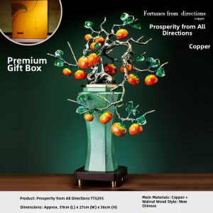 Kisstyle | Copper Auspicious Chinese Persimmon Ornaments