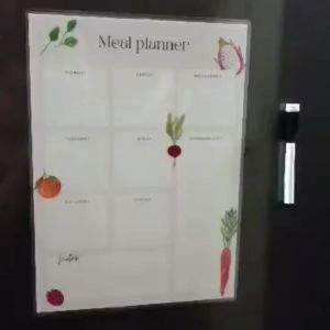 Meal Planner Magnetic Board Ref Laminated A4 Erasable Refrigerator Kitchen Reusable Weekly Minimalist