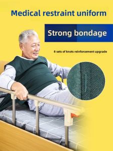 Restraint Clothing Vest for Bedridden Elderly Safe Protection Clothing for Agitated Patients Elderly Safety Belt Fastener