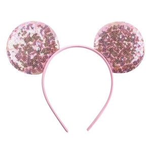 Boy Disney 3.3"Sequins Mouse Ears Headband With No Bow For Girls Children Party Hairband DIY Hair Accessories Festival HeadWear