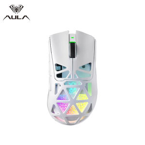 AULA | AULA SC620 Wireless Gaming Mouse Lightweight Design Multiple RGB Lighting Effects Customizable Button Optical Movement Detection