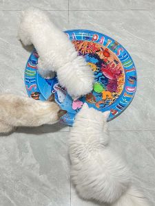 Thickened Inflatable Pet Cooling Water Mat Dog Toy Fish Shaped Interactive Slap Mat Large Size Cat Bed Pet Supplies