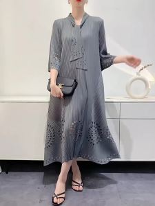 L-963F# One Size (45-75kg) Spring/Summer  Pleated WomenS Casual Loose Plus Size Large Swing Dress