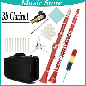  SLADE Clarinet 17 Key Falling Tune B Red Clarinet ABS Silver Plated Silver Key Bakelite Material Wind Music