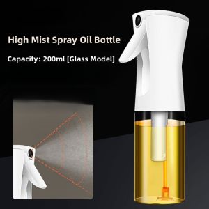 Kitchen Glass Spray Oil Bottle Food Grade Fog Spray Home Use Cooking Oil Mist Air Fryer Spraying Bottle Nordic Style Pure Color