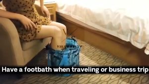 Portable Heat Resistance Household Foot Soak Pouch Spa Bag Bath Sack Dish Clothes Washing Travel Business Trip Use Foldable Foot Care Perjalanan Perniagaan Melancong Rumah Guna Tahan Suhu Tinggi Beg Rendam Kaki Cuci Baju Pakaian 多功能便携式泡脚袋可洗脚菜水果桶易收納耐高溫