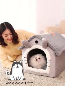 🔥Fast Delivery🔥Cat House Cat Bed Dog Bed Pet Cage Foldable Pet Sleepping Bed Removable Washable  Kennel Dog House Indoor cat nest